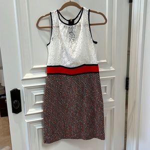 Milly Lace and Tweed Sheath Dress